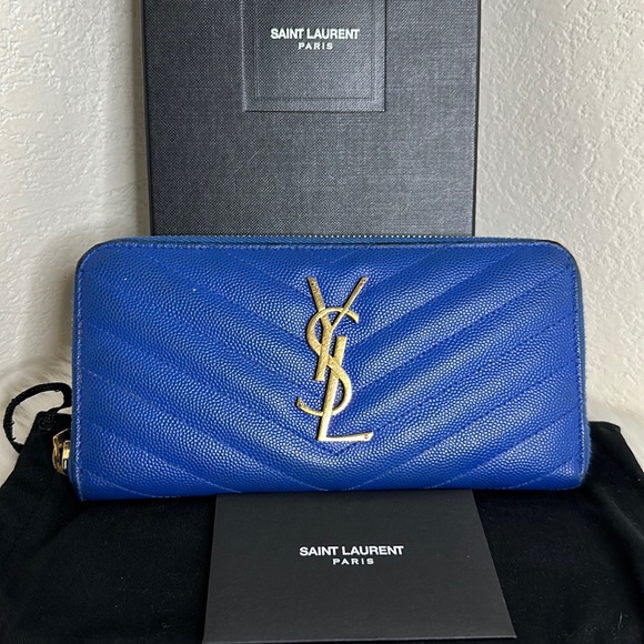 Yves Saint Laurent Bags Authentic Ysl Zipped Around Long Wallet